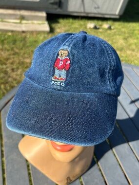Polo Ralph Lauren Bear Denim Baseball Cap